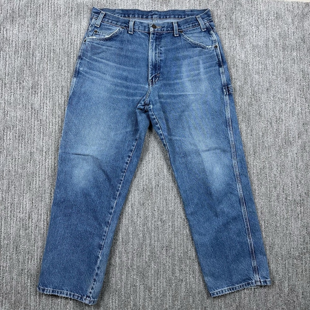 Dickies‎ Carpenter Jeans Men's 34x32 (Fits 34x29) Heavy Denim Faded Work